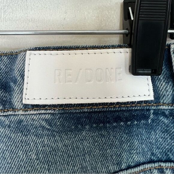 RE/DONE Worn Medium RAF 70s High-Rise Distressed Straight-Leg Jeans Size 29 - Picture 7 of 12